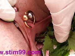 Nettles in Peehole Urethral Insertion Nettles &amp; Fisting Cunt