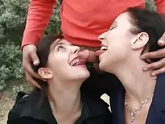 Daphnee Lecerf &amp; Tara fucked in dunes A75