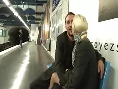 Alicia analfucked in the subway by William