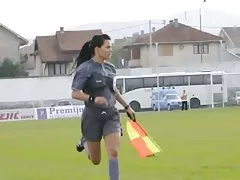Beautiful female linesman