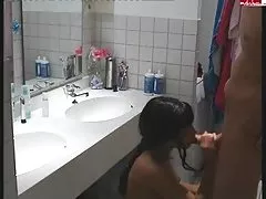 Anal sex in bathroom