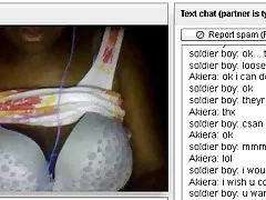 Black teen shows her huge tits on chatroulette