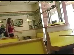 Flashing at Subways restaurant
