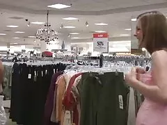 Sexy busty danielle and girlfriend flashing public store
