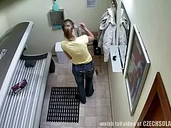 Czech Teen in Public Solarium