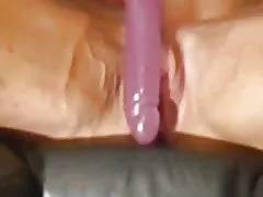 Muscle Goddess Maryse Manios plays with a dildo