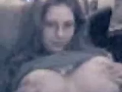 Busty girl shows her boobs
